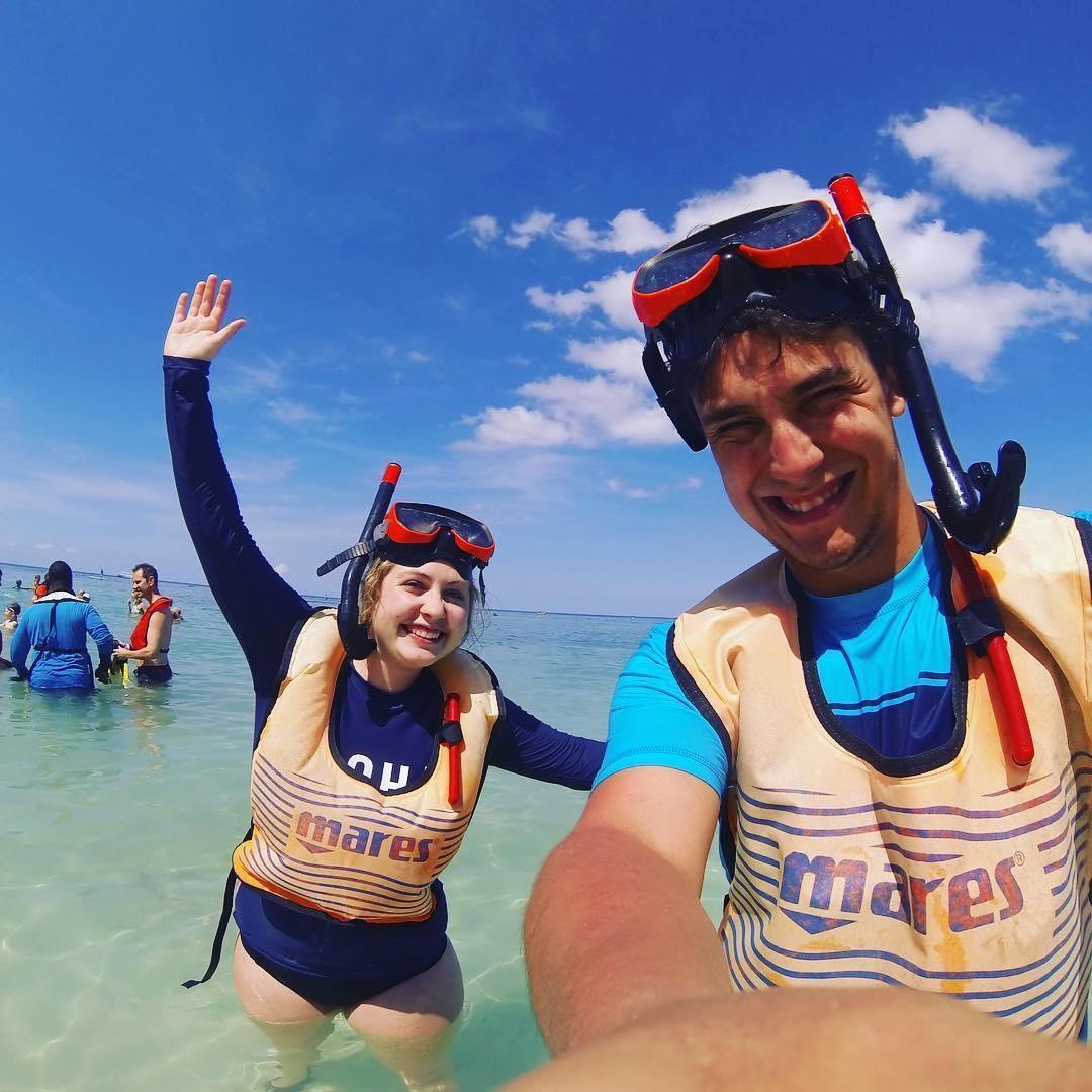 Snorkeling in Roatán Honduras.