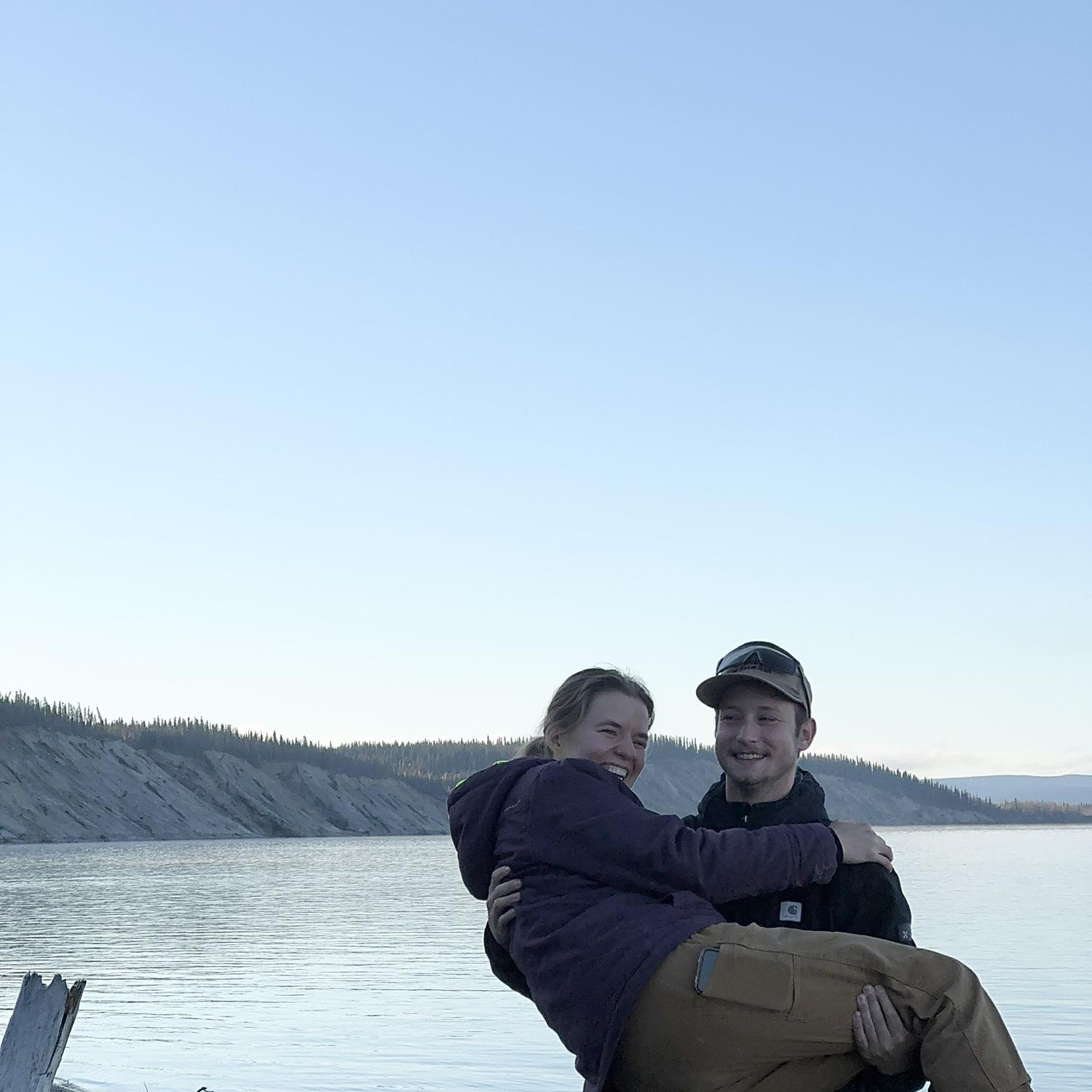 Taking a quick photo shoot break on the Yukon River