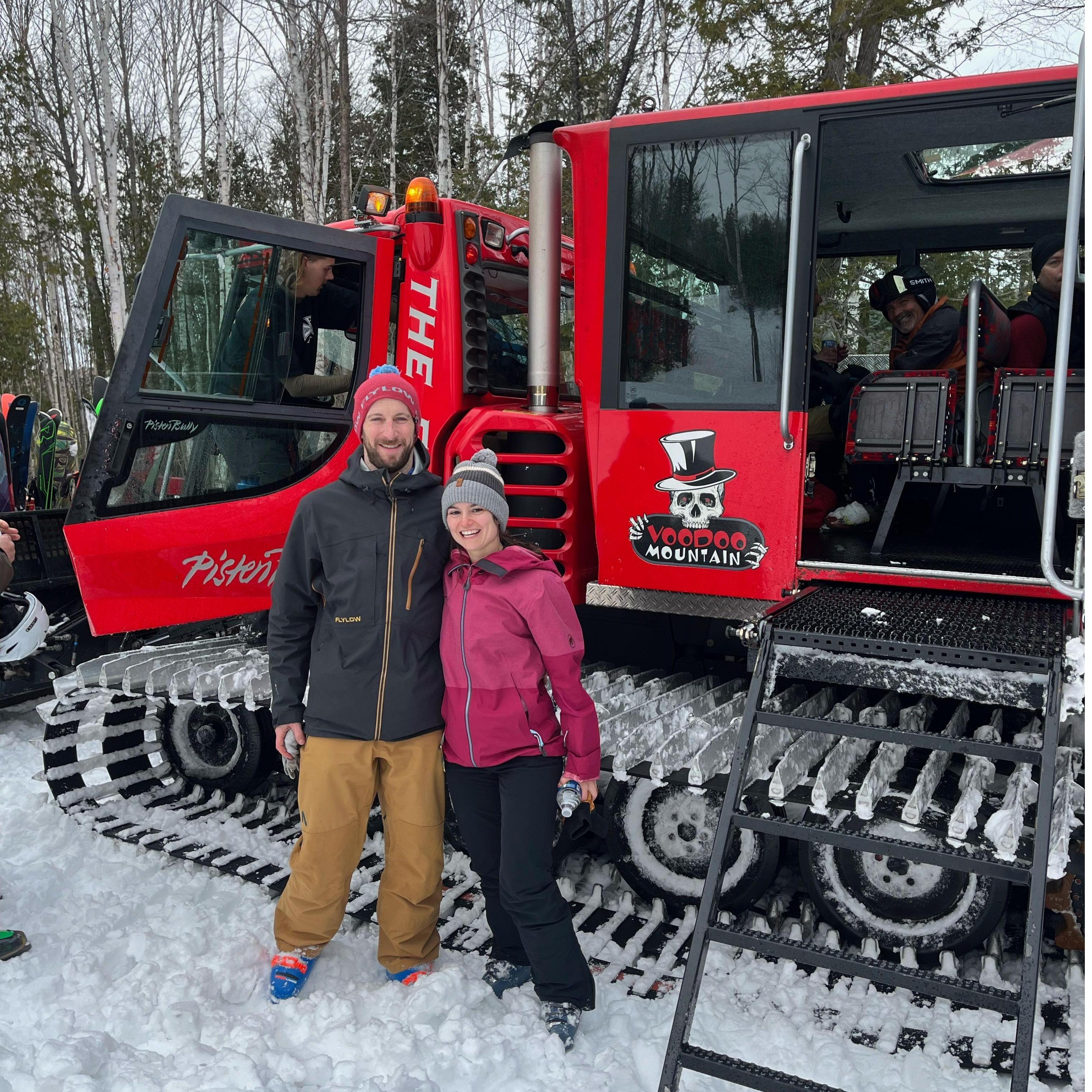 Cashing in on my Christmas present!  Cat-Skiing at Voodoo Mountain in the Keweenaw Peninsula.