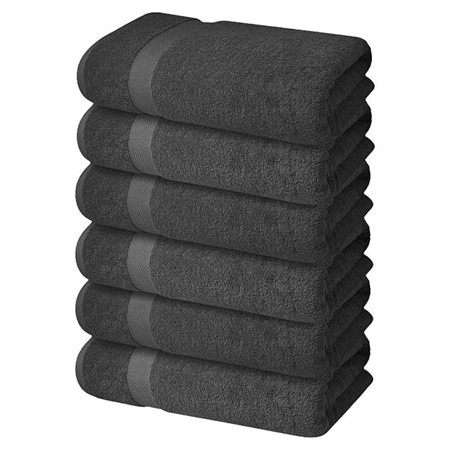 Premium Grey Hand Towels - Pack of 6, 16x28 Inches Bathroom Hand Towel Set, Hotel & Spa Quality Hand Towels for Bathroom, Highly Absorbent and Super Soft Bathroom Towels by Infinitee Xclusives