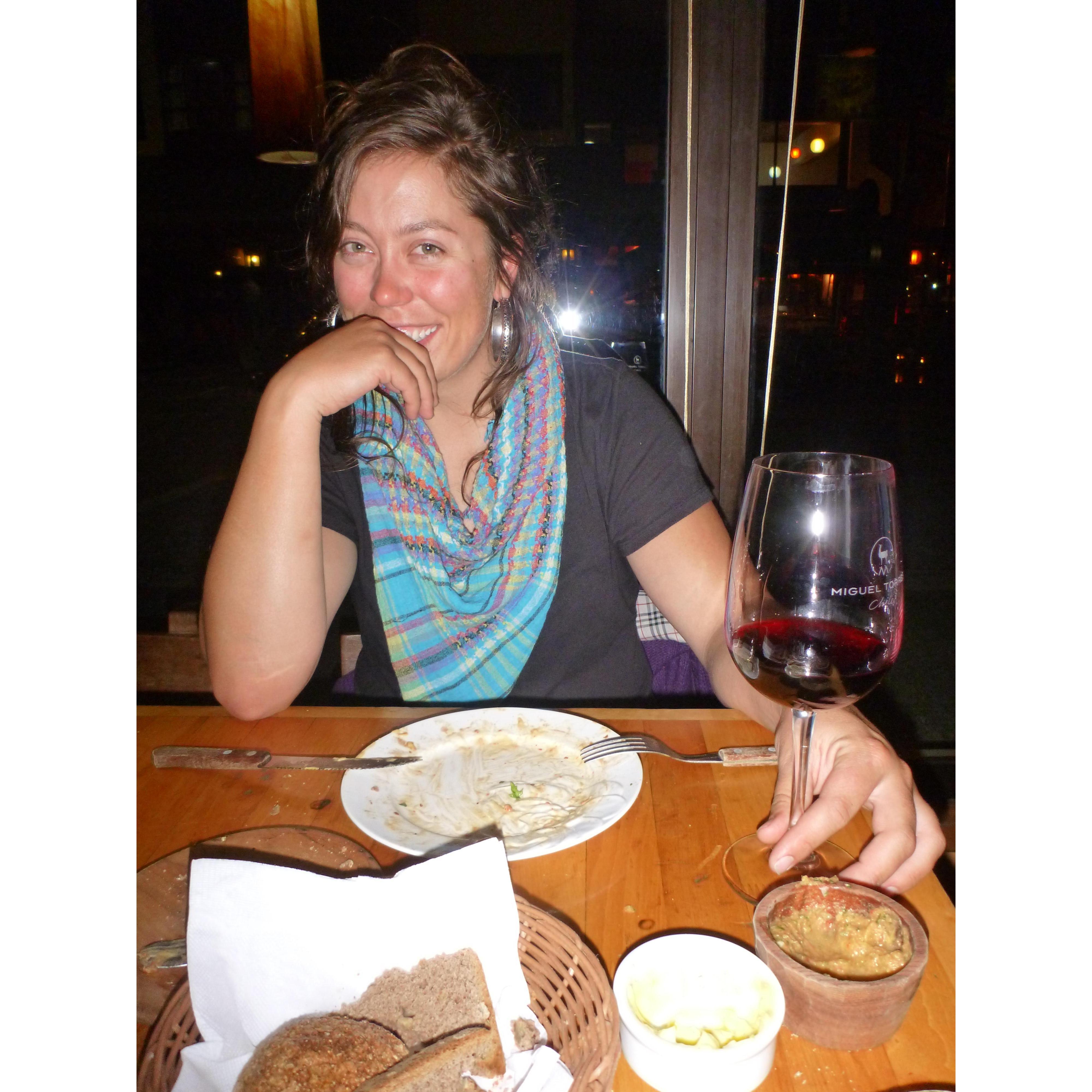 One of the first fancy dinners we shared together was at this epic restaurant in Pucón. Claire tried to show off with all her foodie knowledge, Spencer just liked the wine.