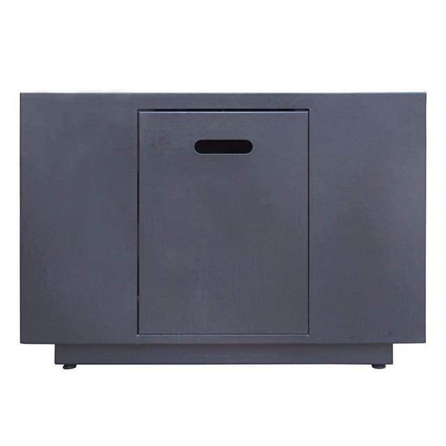 Christopher Knight Home Wellington Outdoor Iron 33" Square Fire Pit - 50,000 BTU, Dark Grey