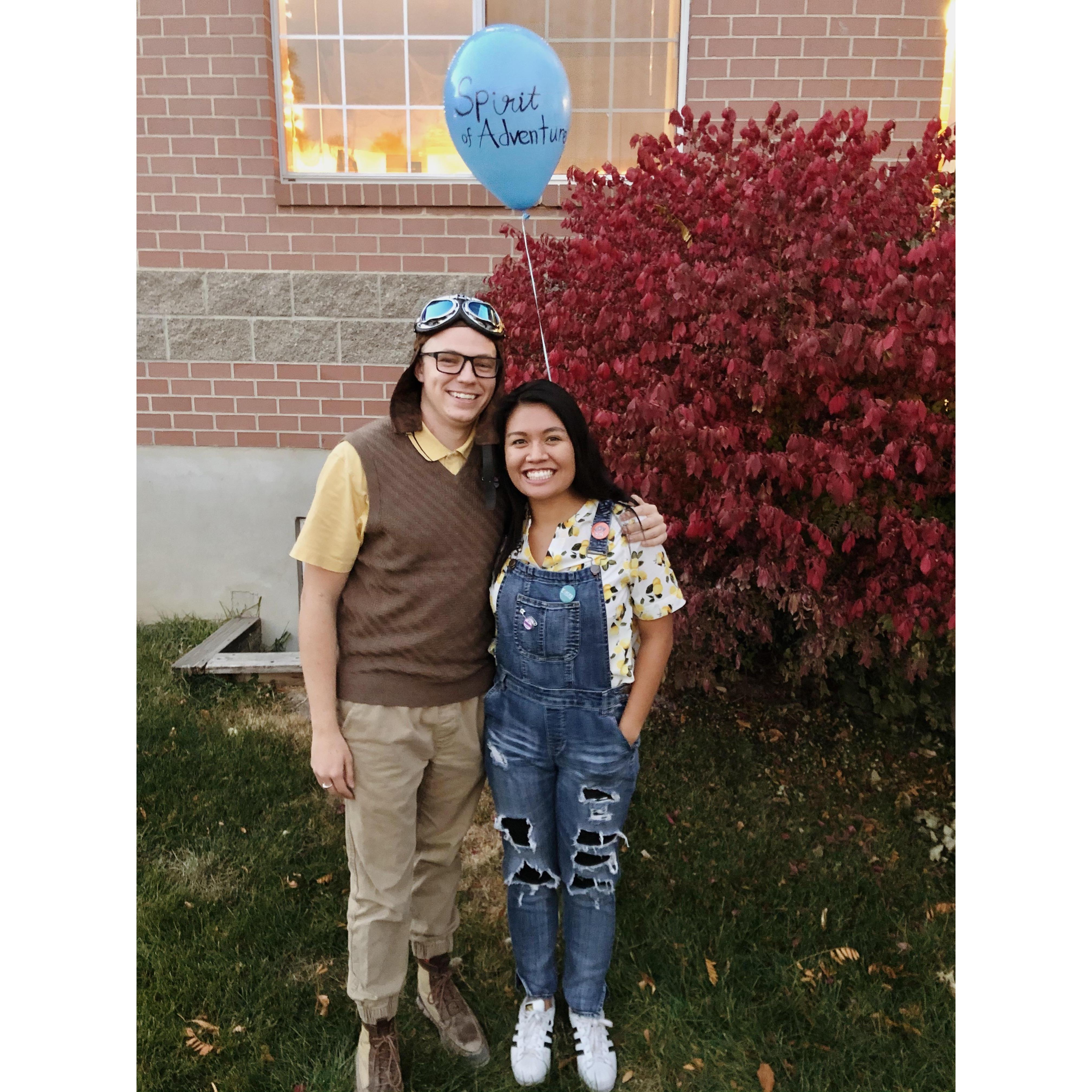 Oct. 2019- First couple Halloween costume as Young Carl and Ellie from Up!