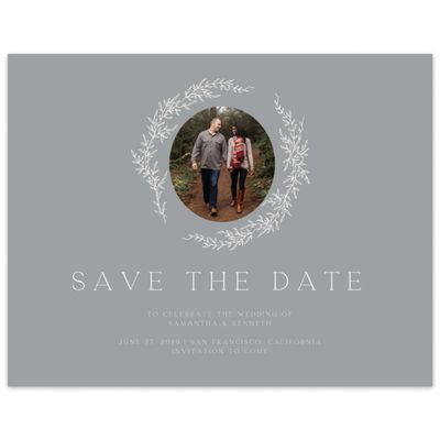 Gray, Grey Wedding Digital Save the Date - Rhys Photo