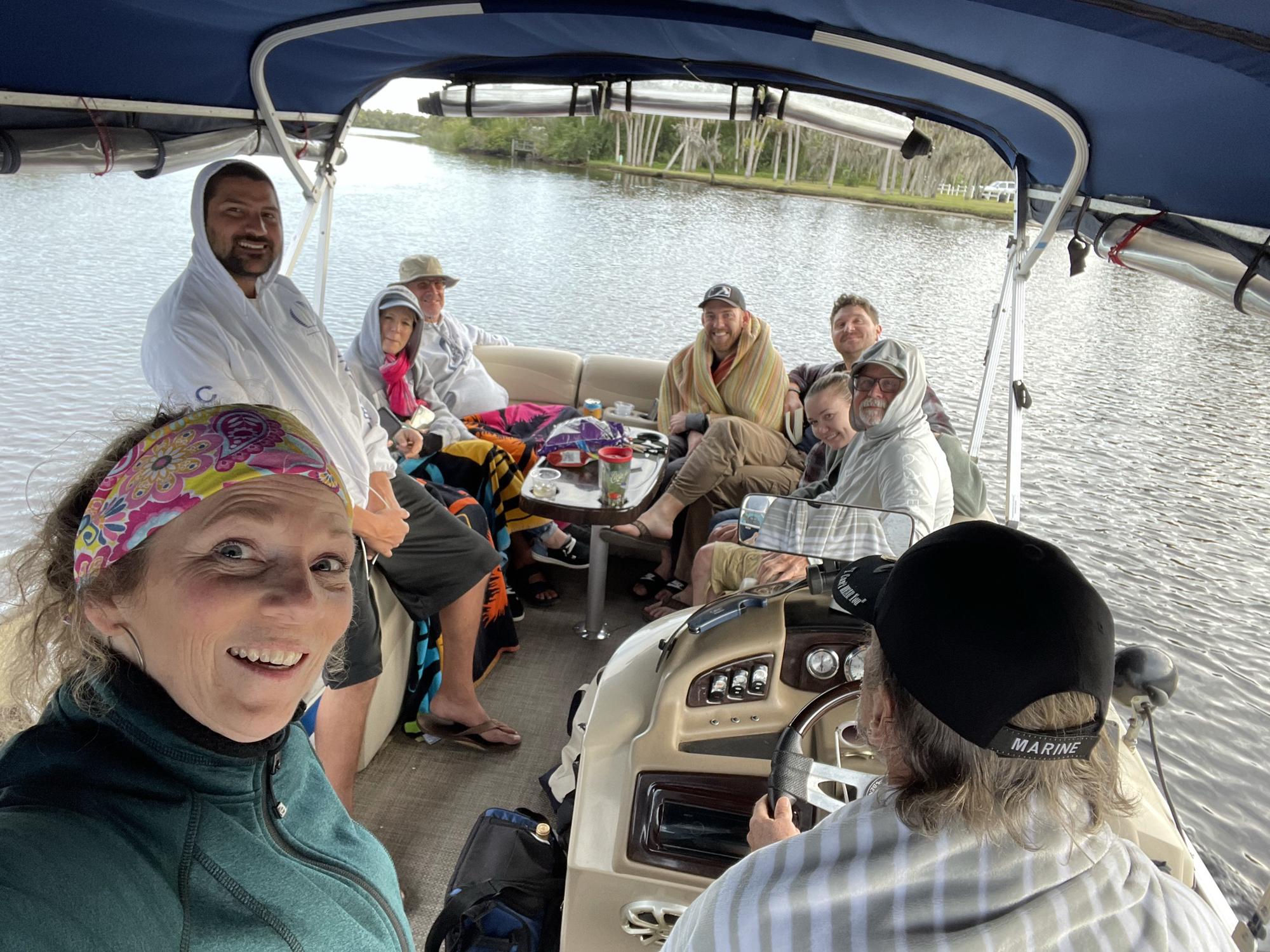 L to R - Norman Light, Cindy Wenzler, Doug Allen, Billy Collins, David Collins, Megan Macher, Dennis Bernard. Were we really in FL???