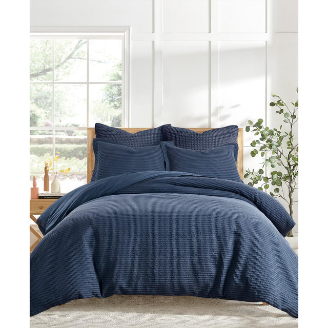 Levtex Cloud Waffle Textured 3-Pc. Duvet Cover Set, King/California King