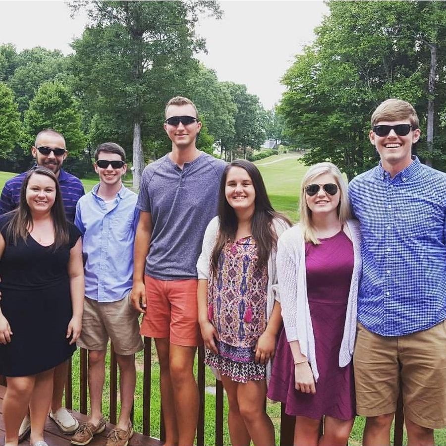 Enjoying a weekend during college with our friends