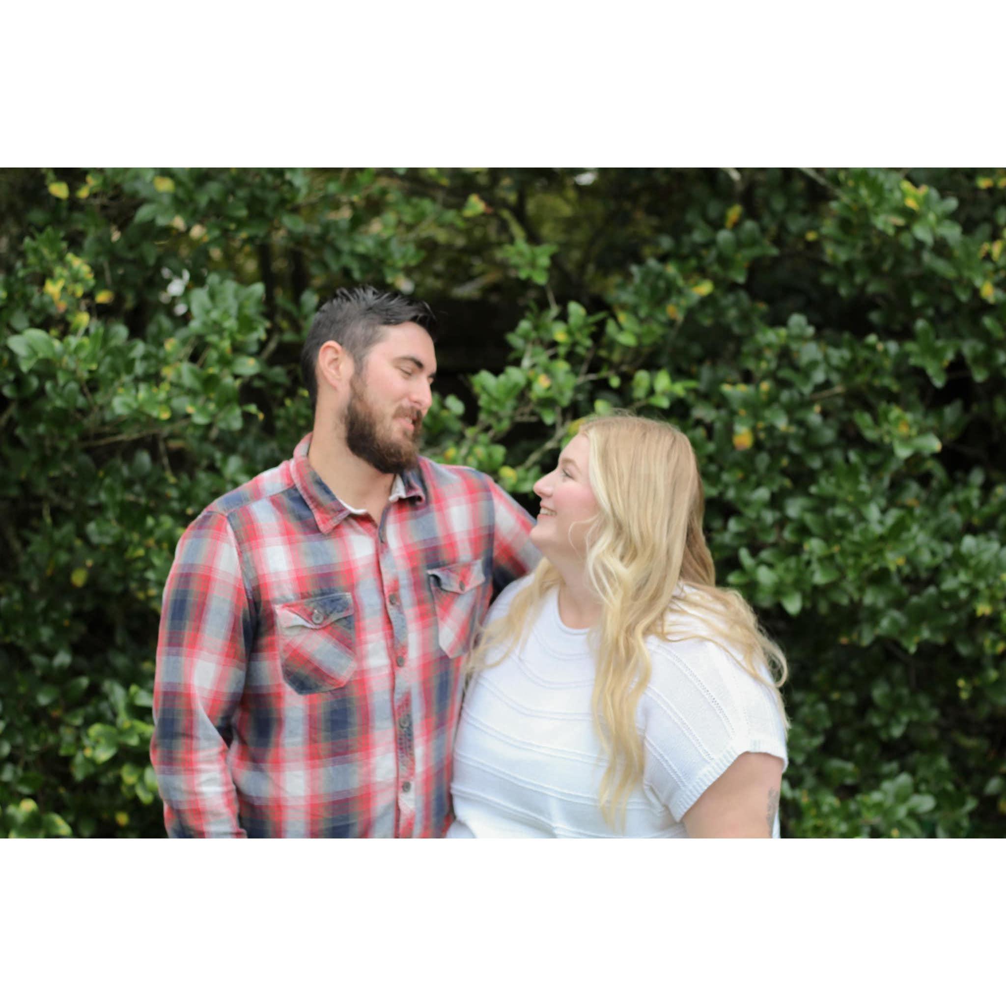 Our backyard engagement pictures