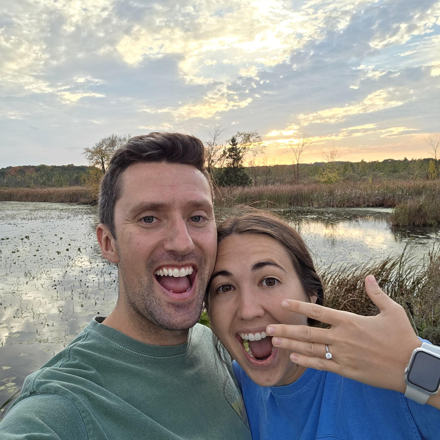 About 20 minutes after Andy popped the question!