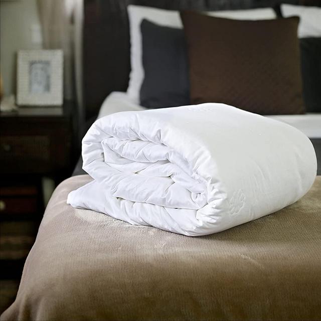 Luxury Silk-Filled Mattress Topper. Long-Strand Mulberry Silk, with Cotton Sateen Elasticated Skirt. for Health, Hygiene and Beauty. Queen Size, 80" x 60".