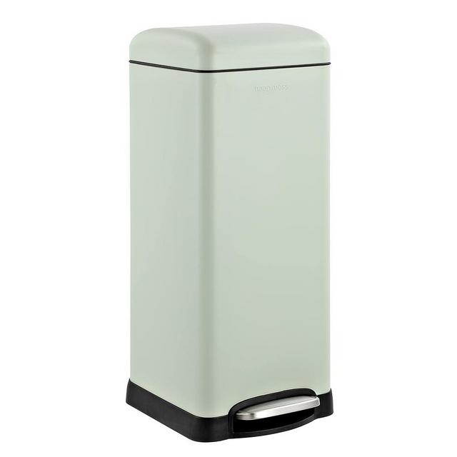 happimess HPM1007E Betty Retro 8-Gallon Step-Open Trash Can with Soft-Close Lid, Fingerprint Resistant, Modern, Minimalistic for Home, Kitchen, Laundry Room, Office, Bedroom, Bathroom, Mint Green