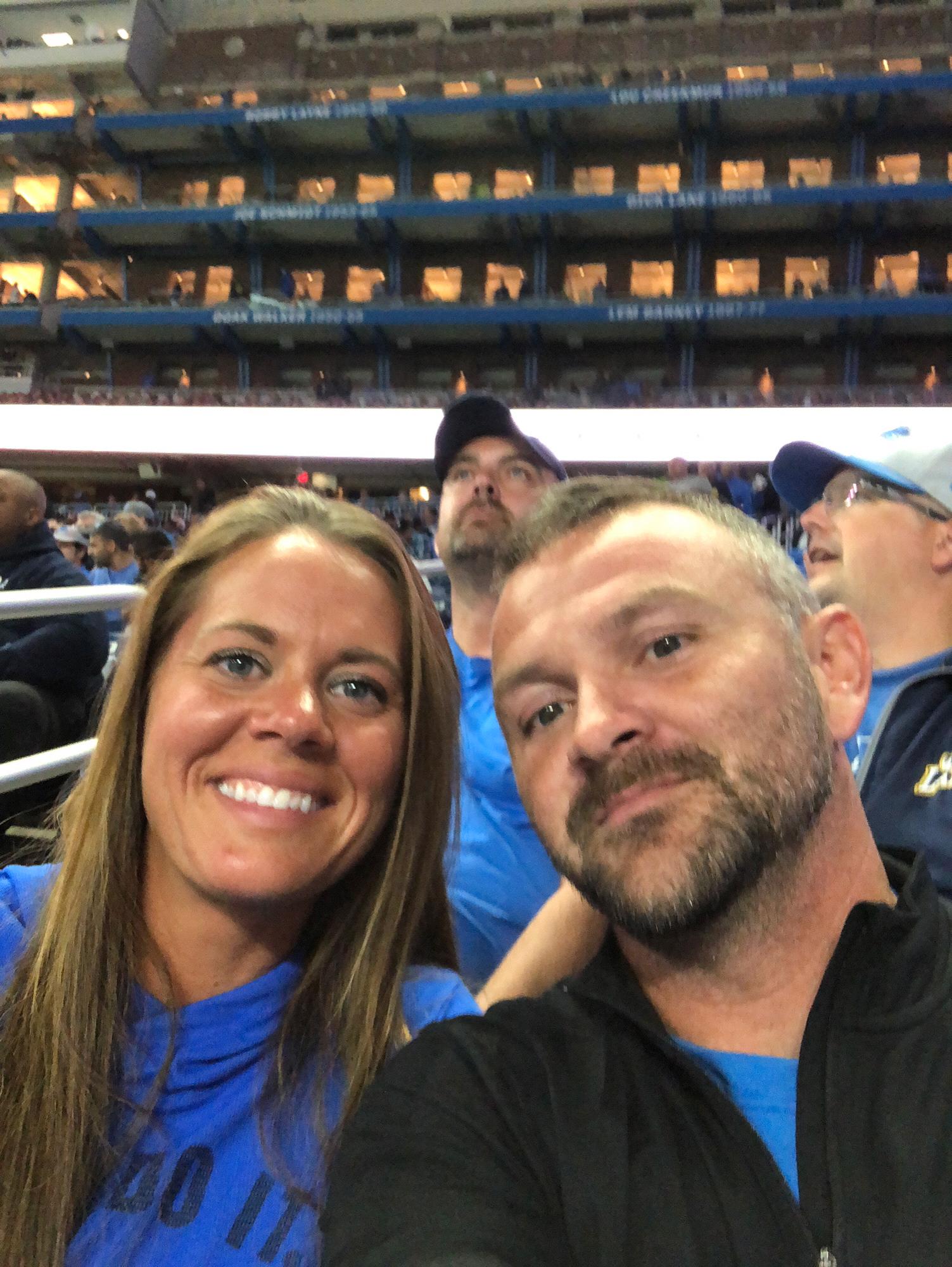One of our favorite places.  Rooting on the Lions at Ford field!