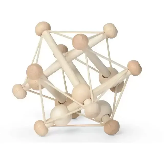 Natural Rattle and Teether Grasping Activity Toy