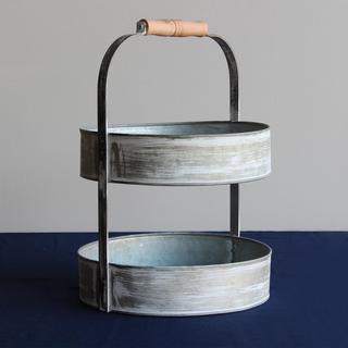 2-Tier Galvanized Tray