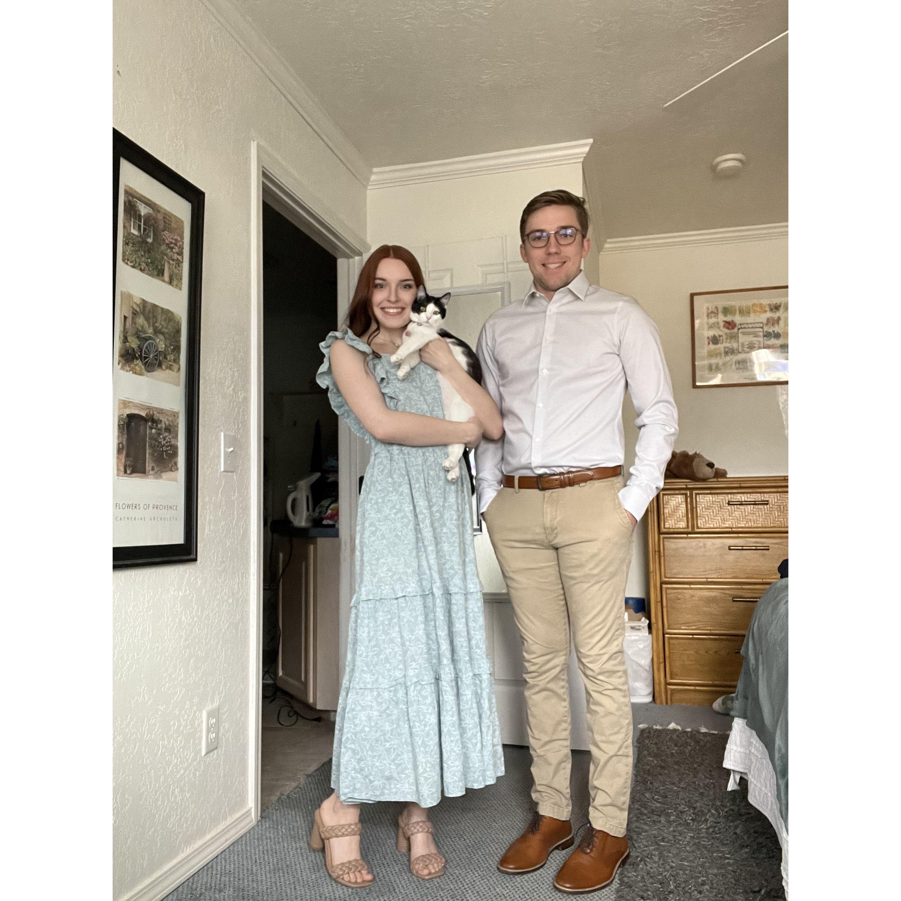 Family photo with our cat Bean!