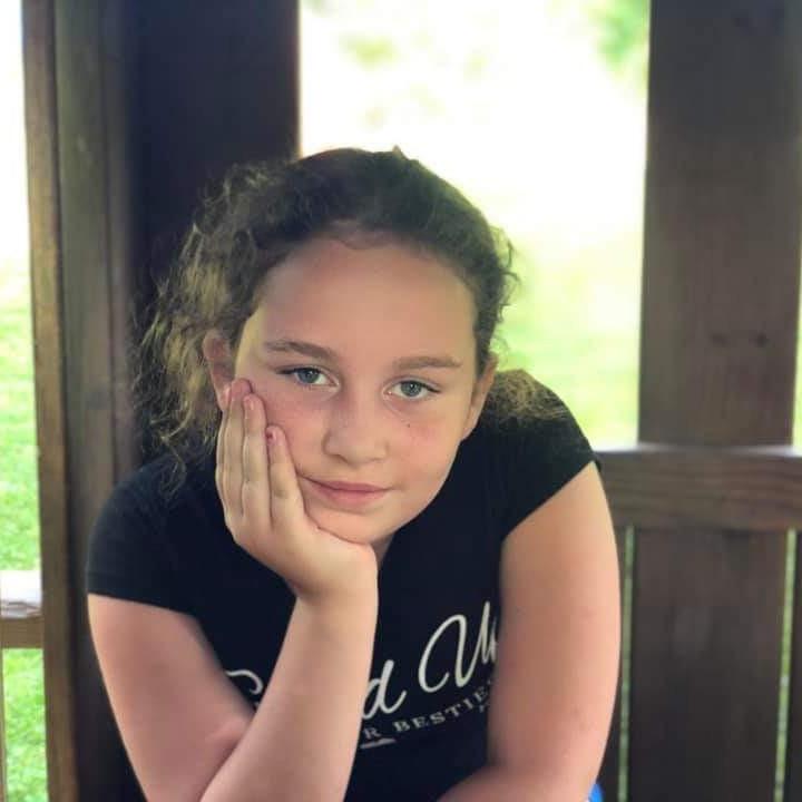 Brides granddaughter Isabella, junior bridesmaid.