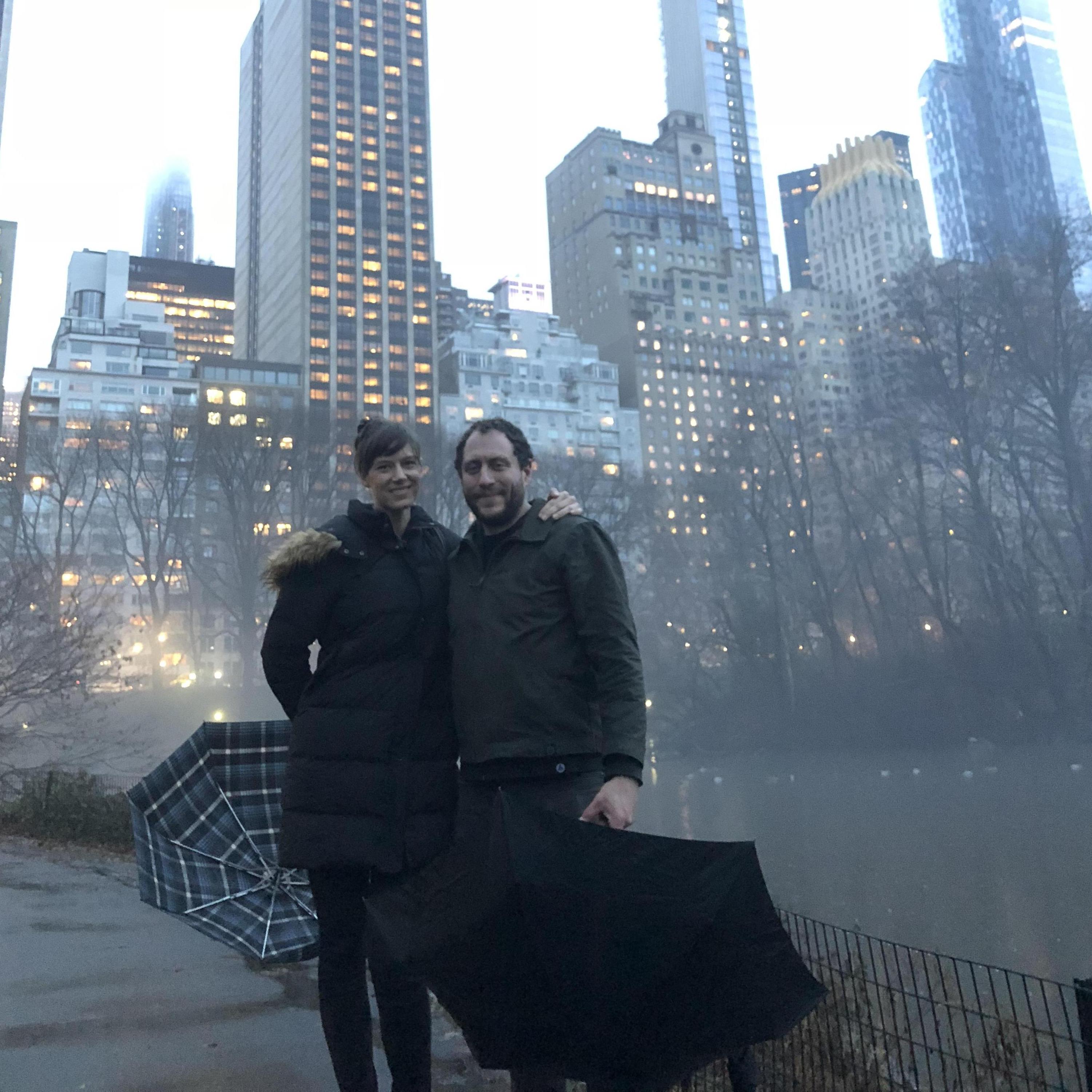 A romantic walk through Central Park the day after Dan proposed, on our way to the Guggenheim. The band of my engagement ring is cast from a twig in Central Park, a nice reminder of this special day.