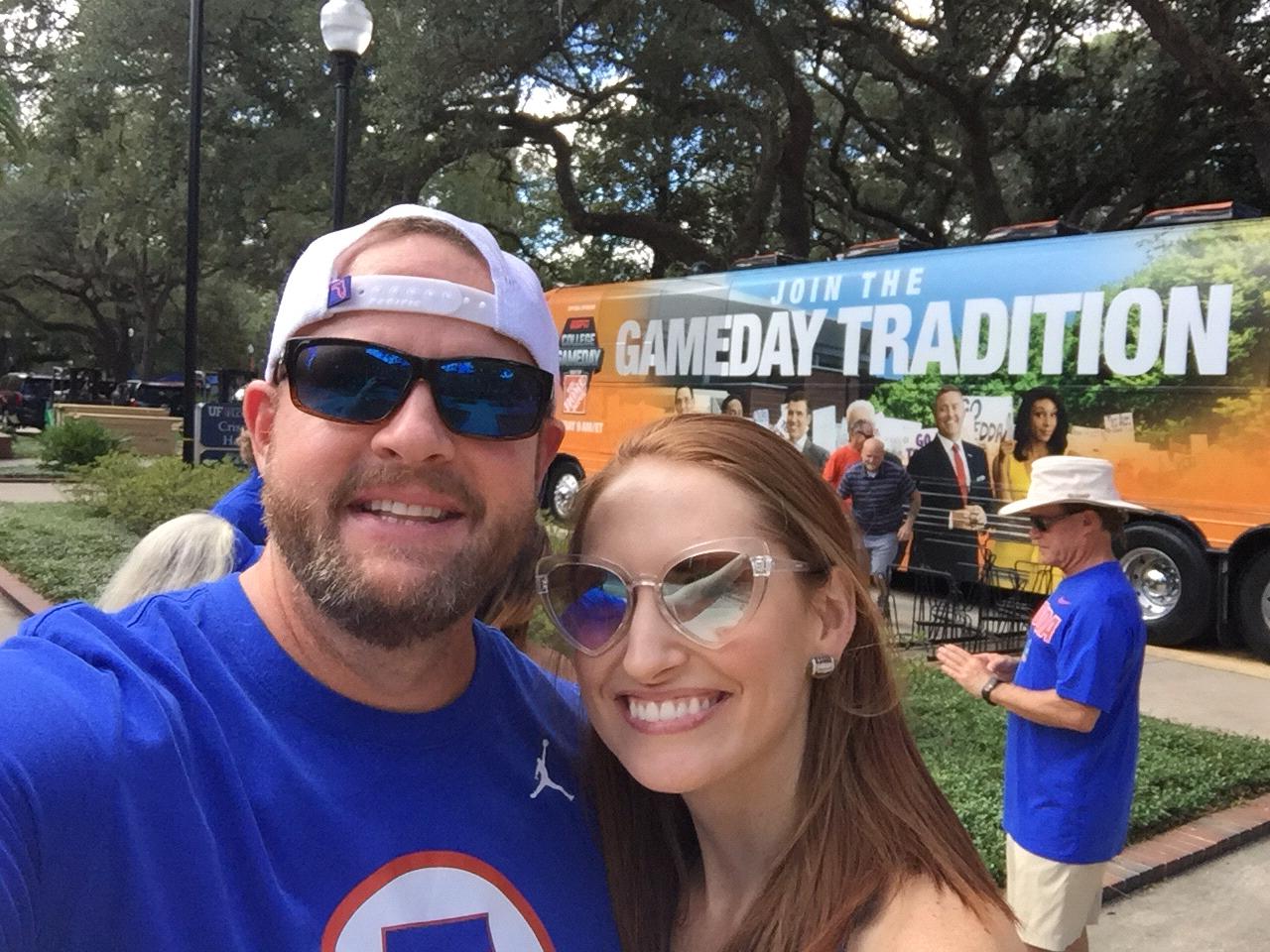 Our first College Game Day and Gator Game together!
