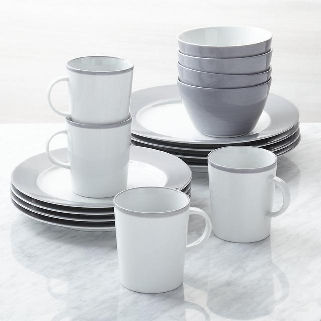 Maison Grey 16-Piece Dinnerware Set