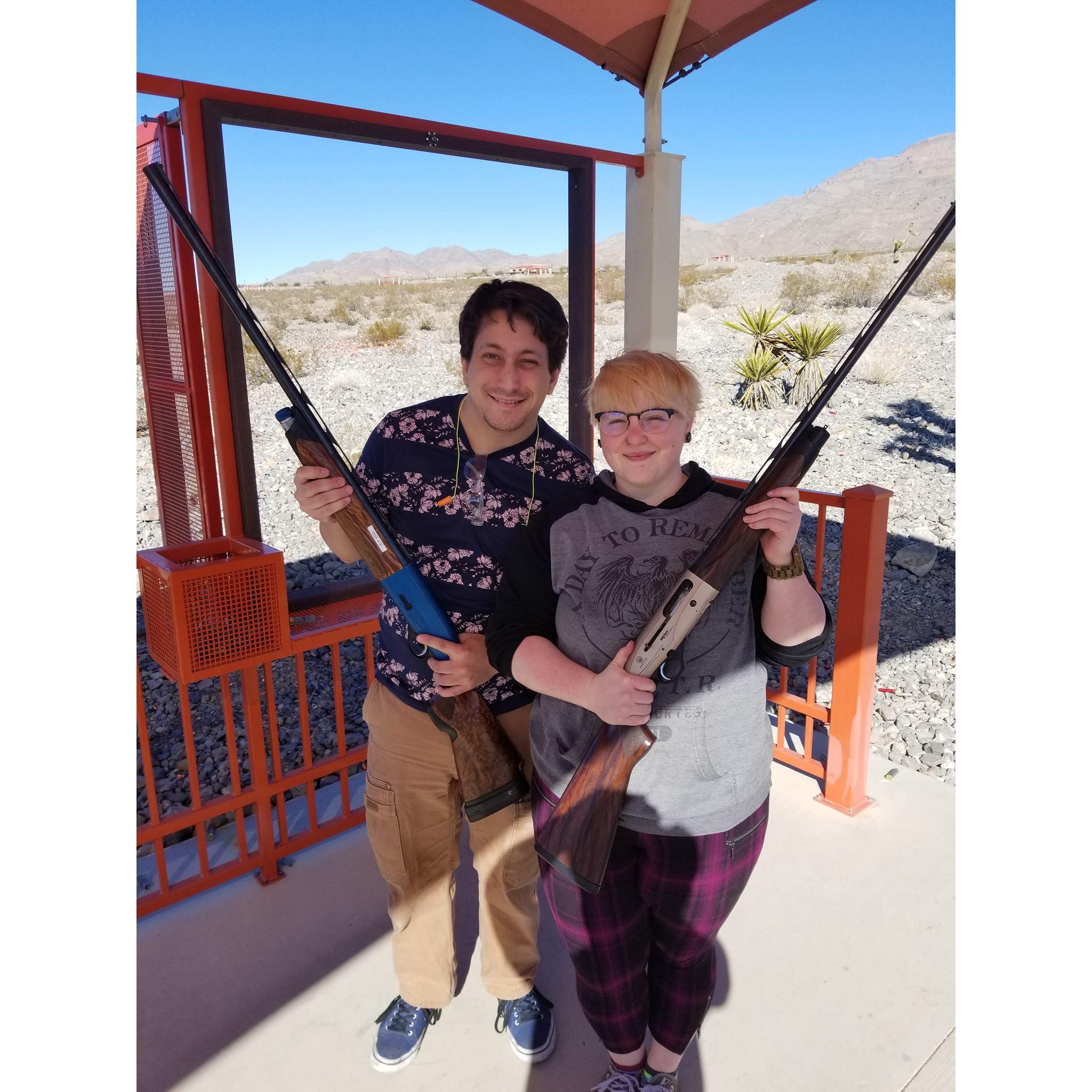 Skeet shooting in Vegas!