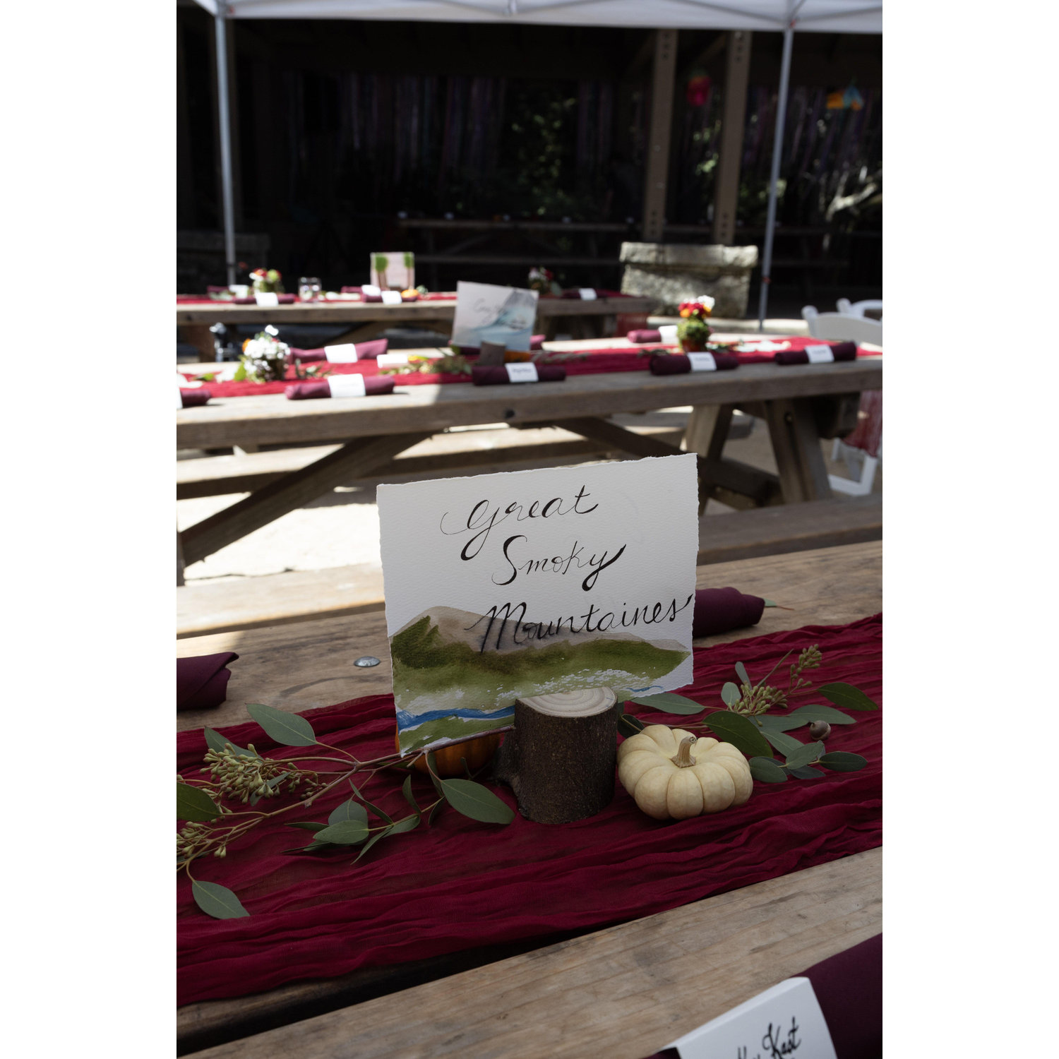 Beautiful Table Notes, painted by Giulia
