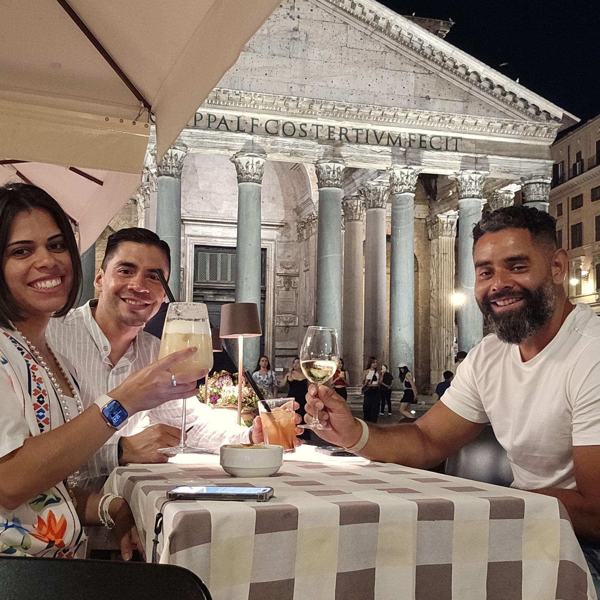 Celebration of my birthday at bar in front of Pantheon was unreal
