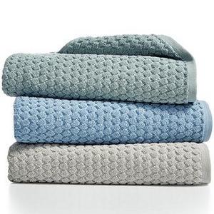 Sculpted 20" x 30" Turkish Cotton Hand Towel, Steel