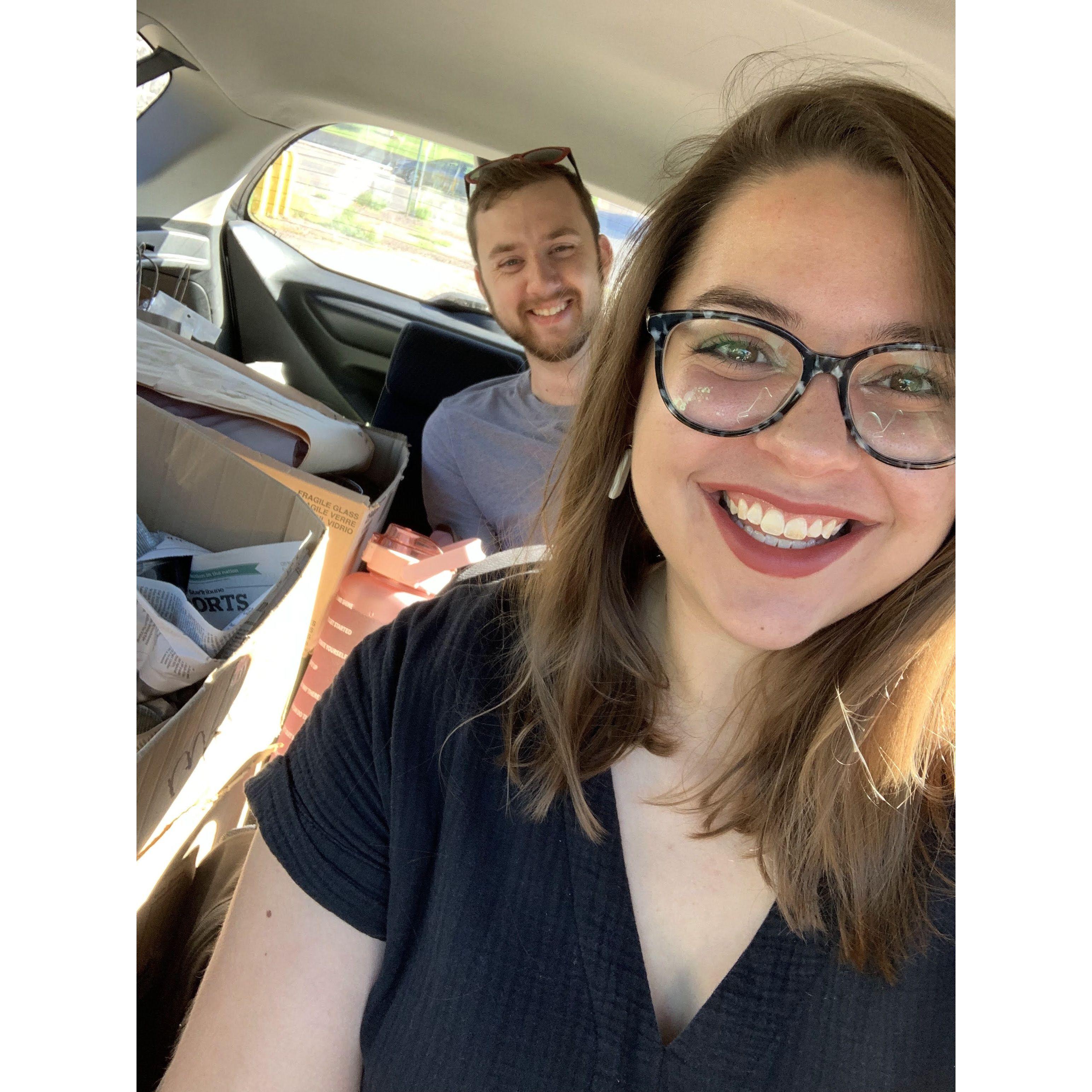 2022: Jack became an employee at Saffron & Grey (helping Becca with out of town wedding setups)

Becca's little Honda Fit fits a lot, including a 7ft chuppah, all the wedding flowers, & Jack