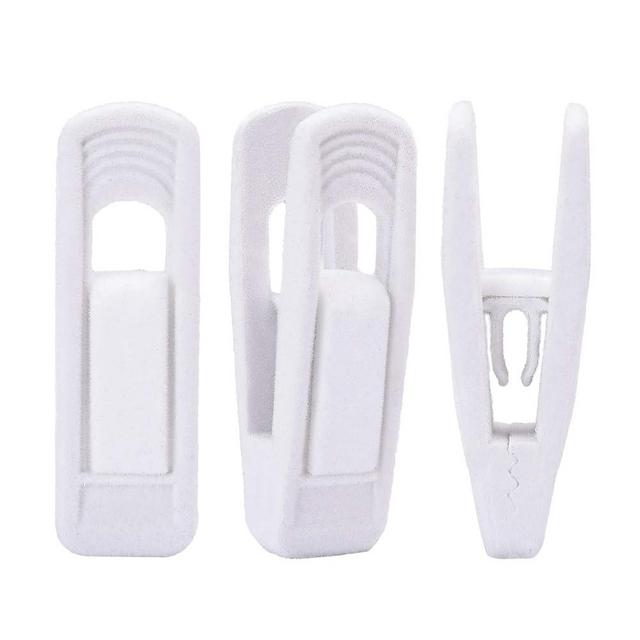 Trgowaul Velvet Hangers Clips, Pants Hangers Velvet Clips, Strong Finger Clips Perfect for Thin Velvet Hangers (60pc, White)