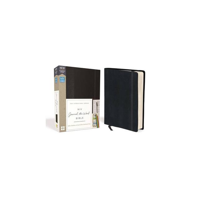 NIV, Journal the Word Bible, Hardcover, Black, Red Letter Edition, Comfort Print - by Zondervan
