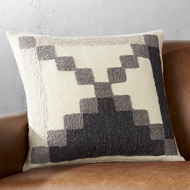18" Lumi Grey and White Pillow