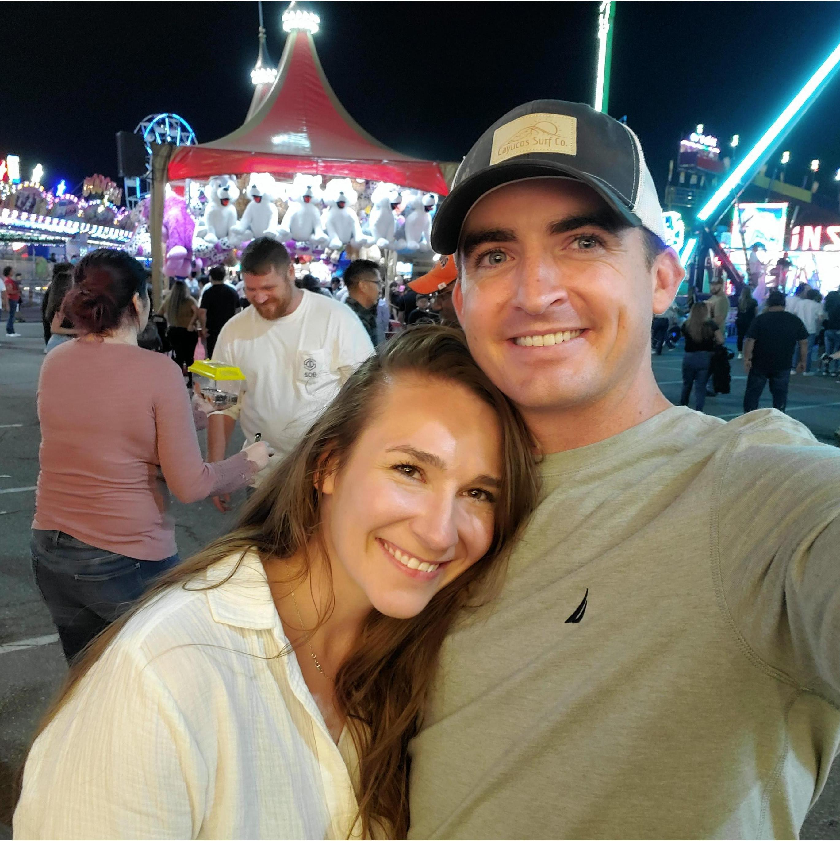 First time at the fair when we realized we both love fair rides!