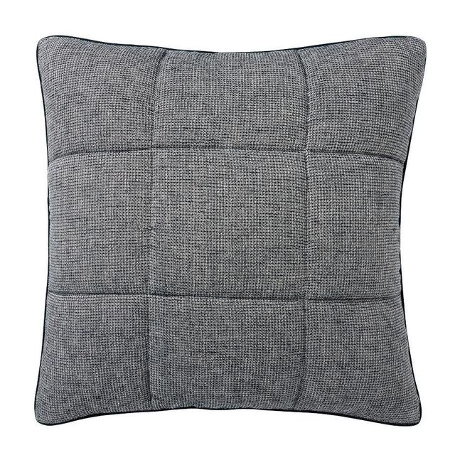 Midnight Belgian Flax Linen Comforter Waffle Euro Shams, Set of 2