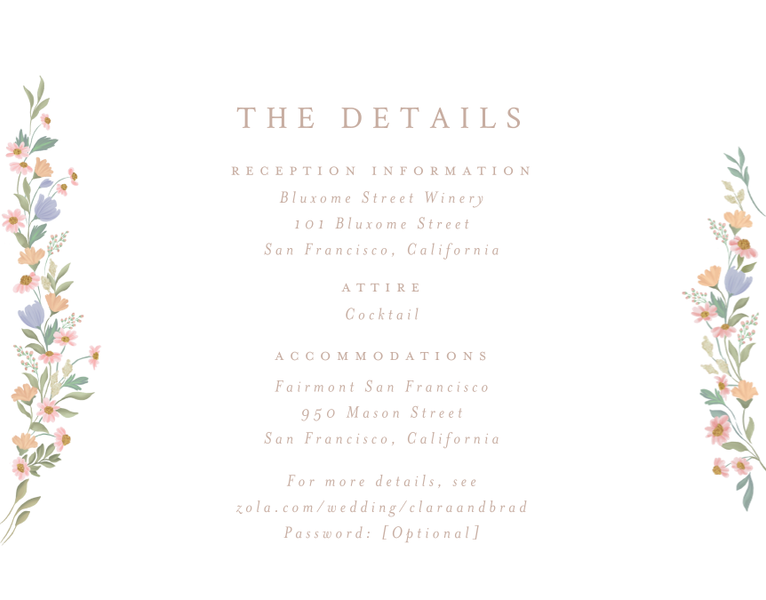Florentina | White | Zola Wedding Enclosure Cards