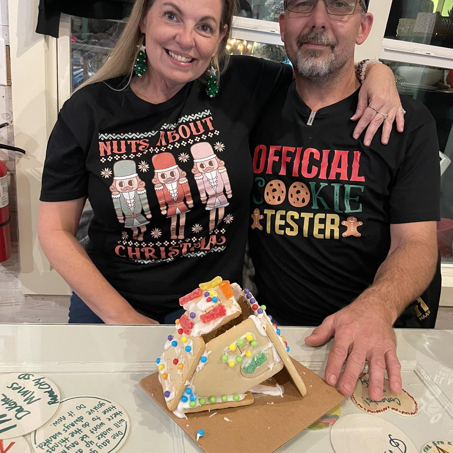 And this is a classic gingerbread house that survived a tornado. We didn’t win any contest but I’d have to say it was a one of a kind. Ha.