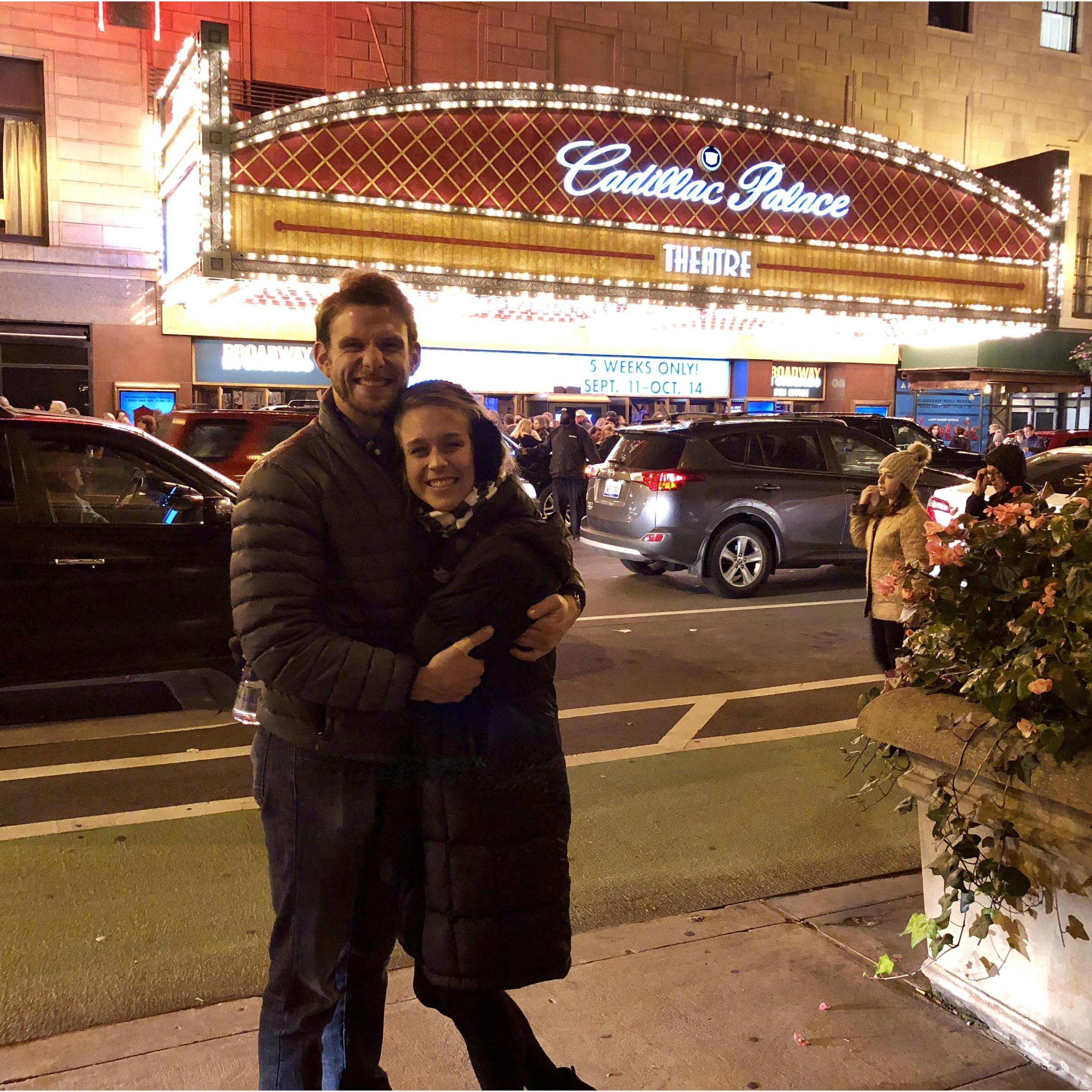 Before one of our many theater shows together... a typical date night! <3