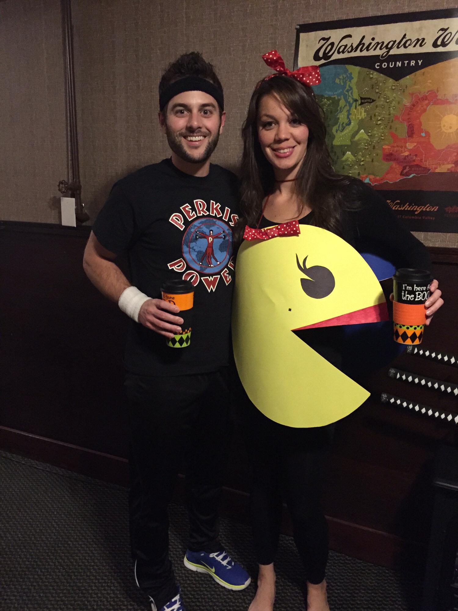 Our first Halloween together! Chris introduced Nichole to SPOOKY cups. It's a tradition now.