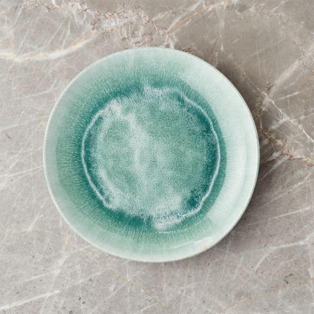 Caspian Aqua Reactive Glaze Salad Plate