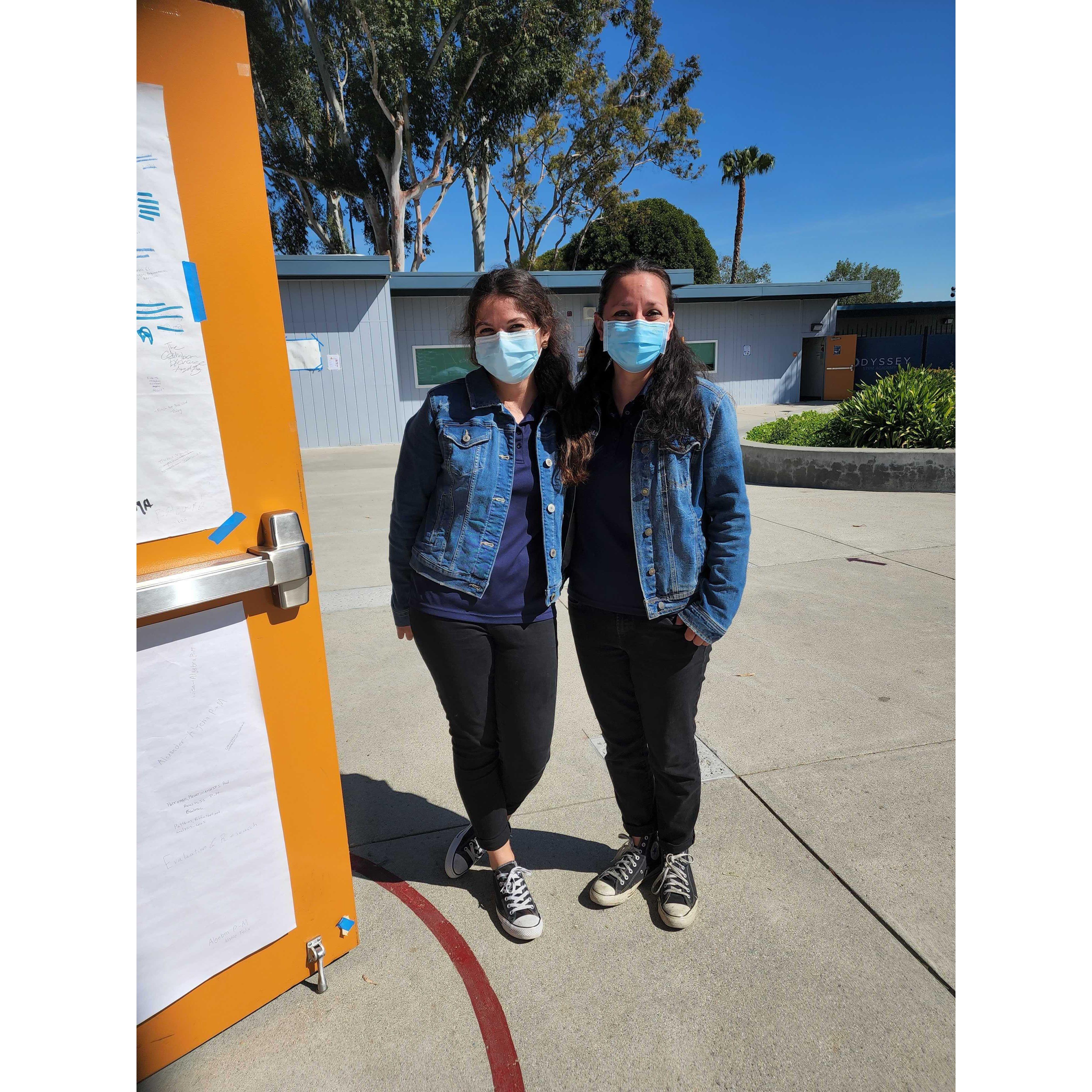 Shortly after we met. Twin day at work has never looked better!