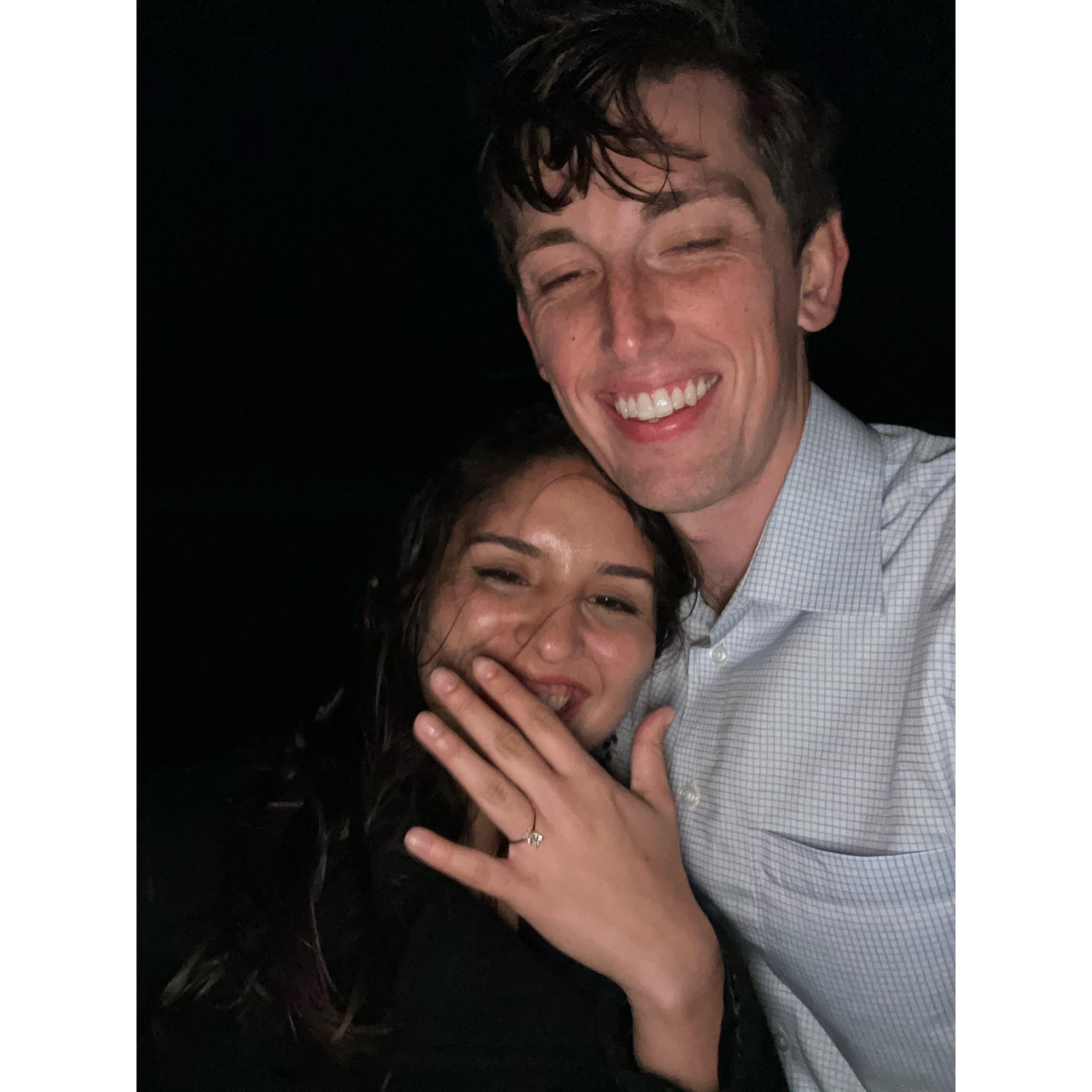 The night we got engaged!