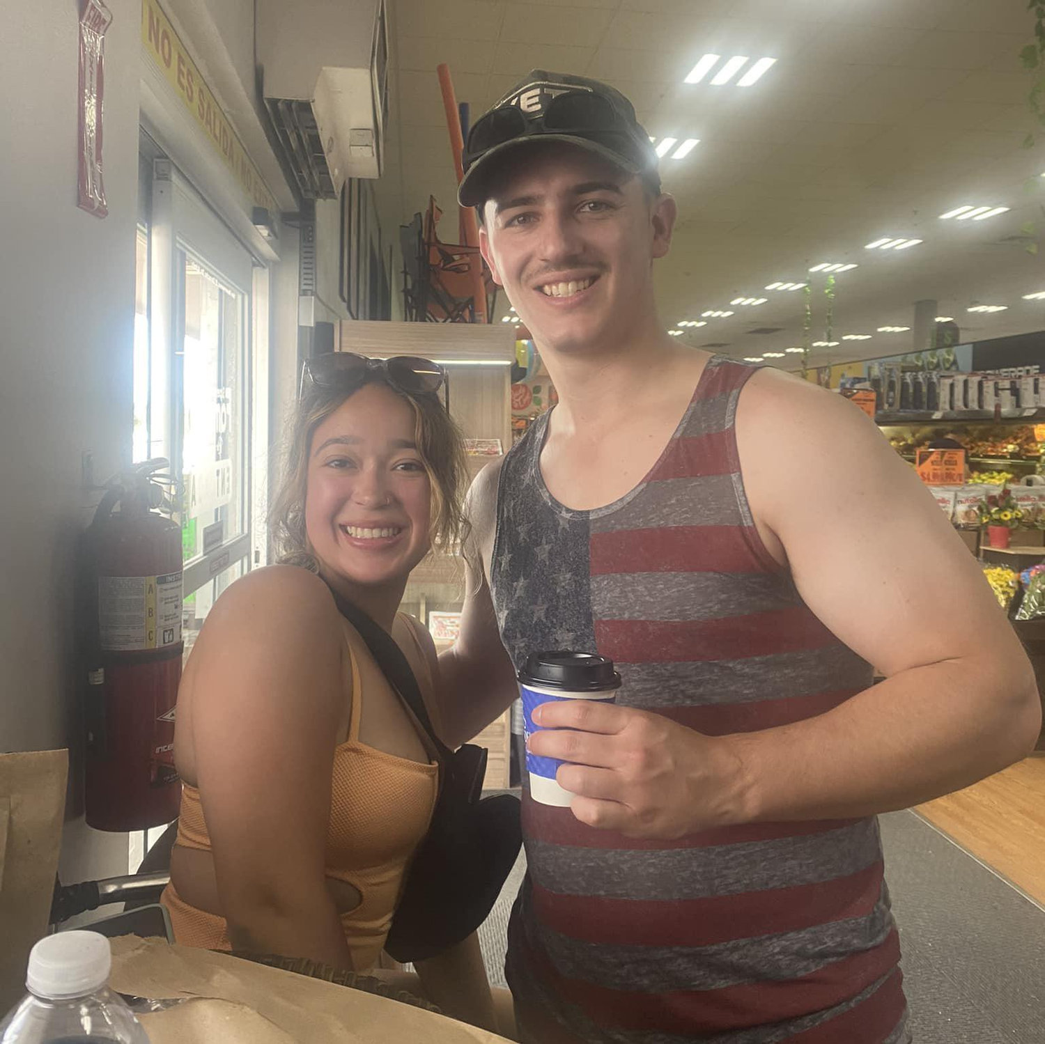 Puerto Rico, Enjoying the yummy coffee before visiting the rainforest with family.