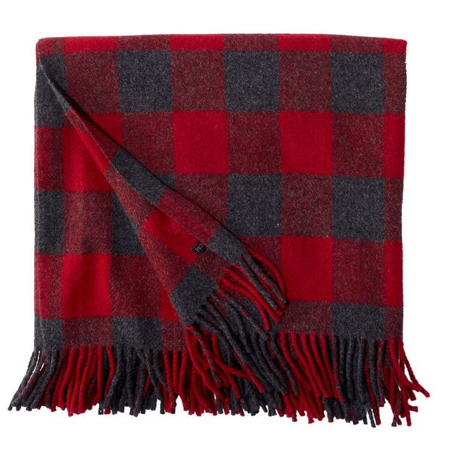 L.L.Bean Washable Wool Throw, Plaid 54" x 60"