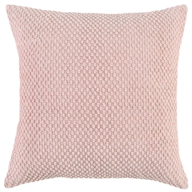 20"x20" Oversize Vintage Square Throw Pillow Cover Blush - Rizzy Home: Cotton Woven, Zippered, Pet Friendly