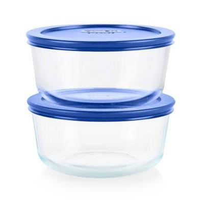 Pyrex Simply Store 4pc 4 Cup Round Glass Food Storage Value Pack