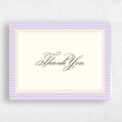 Lavender, Purple Wedding Thank You - Dinard Landscape