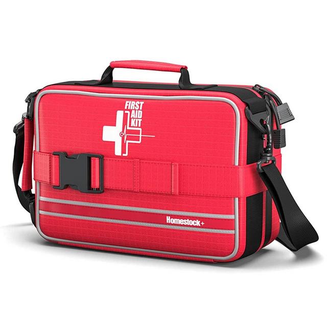 【2022 Upgrade】Homestockplus First Aid Kit with Tourniquet,Comprehensive Trauma First Aid Kits with Labelled Compartments for Cars,Home,Office,Backpacking, Camping, Traveling, and Cycling - 230 Piece