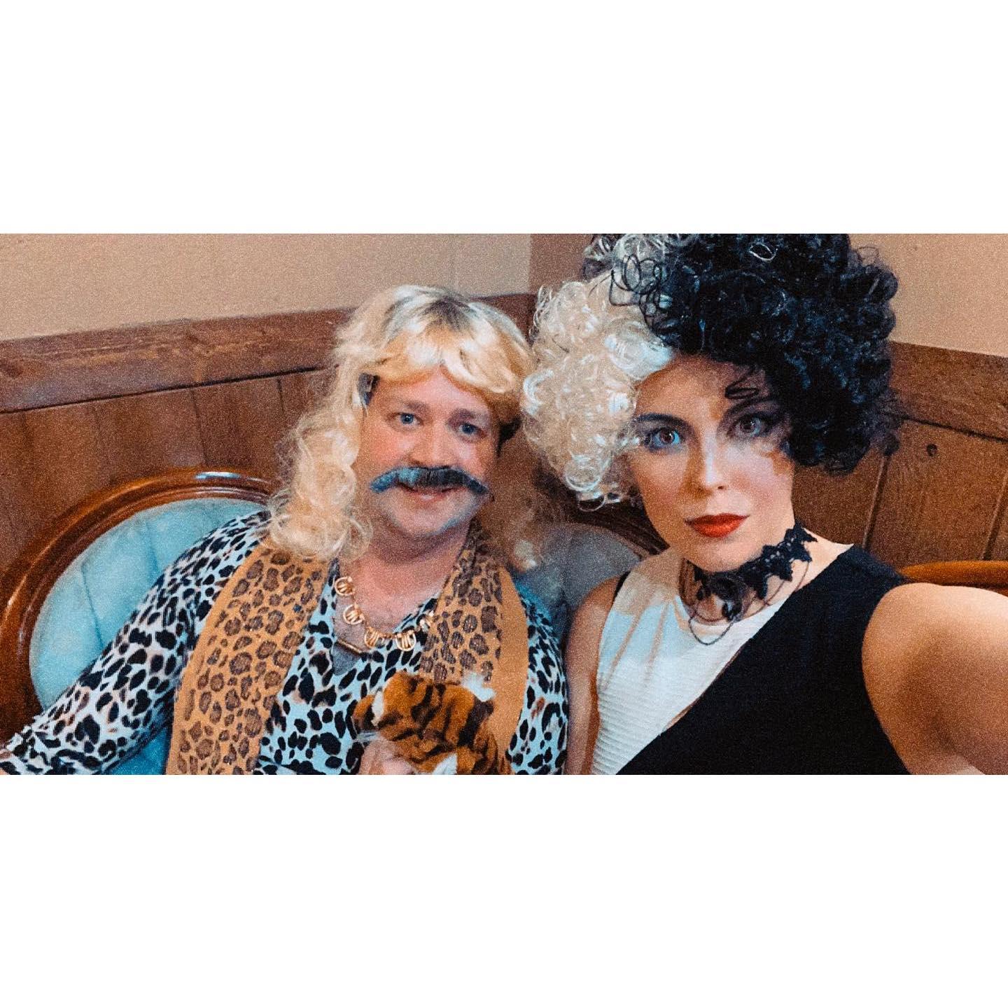 Katie loves Halloween and costumes, and Mike's challenge every year is to find his costume from items he finds at Goodwill, first-try. Year 2021 we were Cruella and Tiger King!