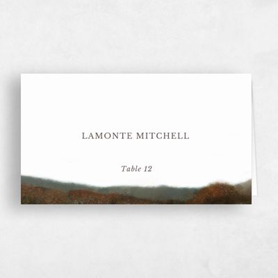 White Wedding Place Card - Zaldia