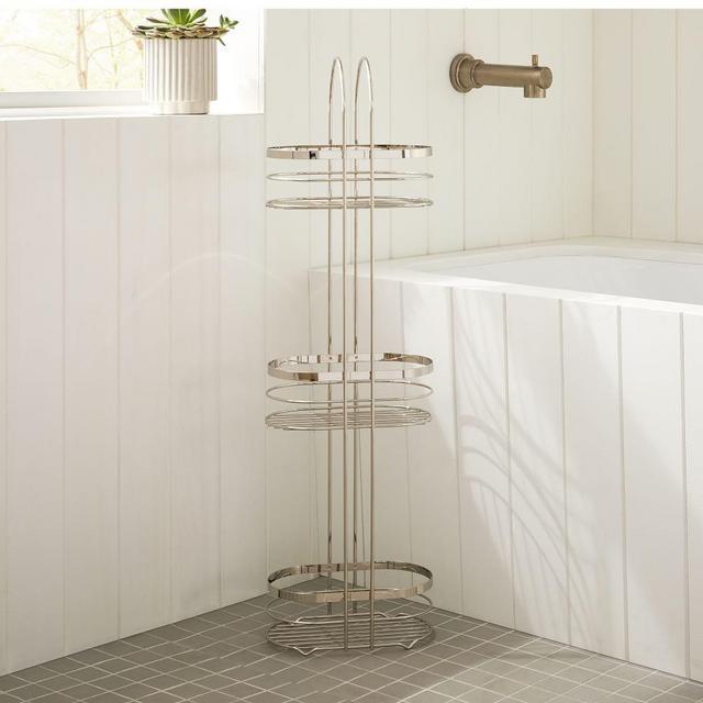 Eldred Freestanding Storage, Polished Nickel