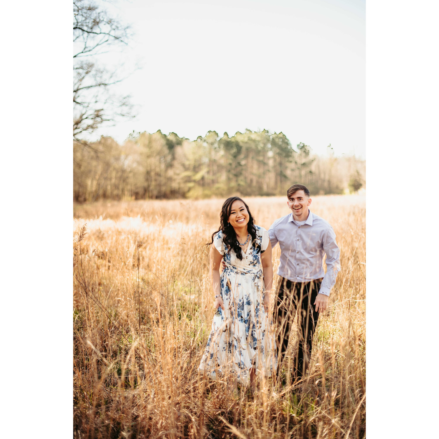 Engagement photos in Columbiana on the Crumpton Quail Farm